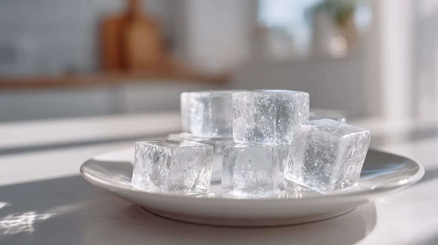 gelatina coreana para bajar de peso en cubos transparentes