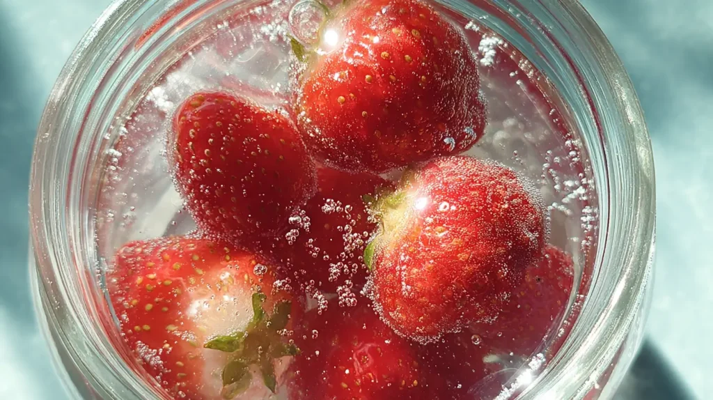 ingredientes de la gelatina coreana con frutas frescas