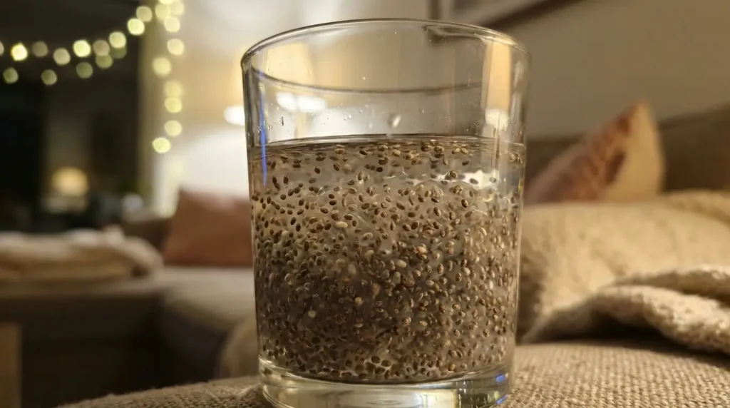 chia para dormir hidratada formando gel