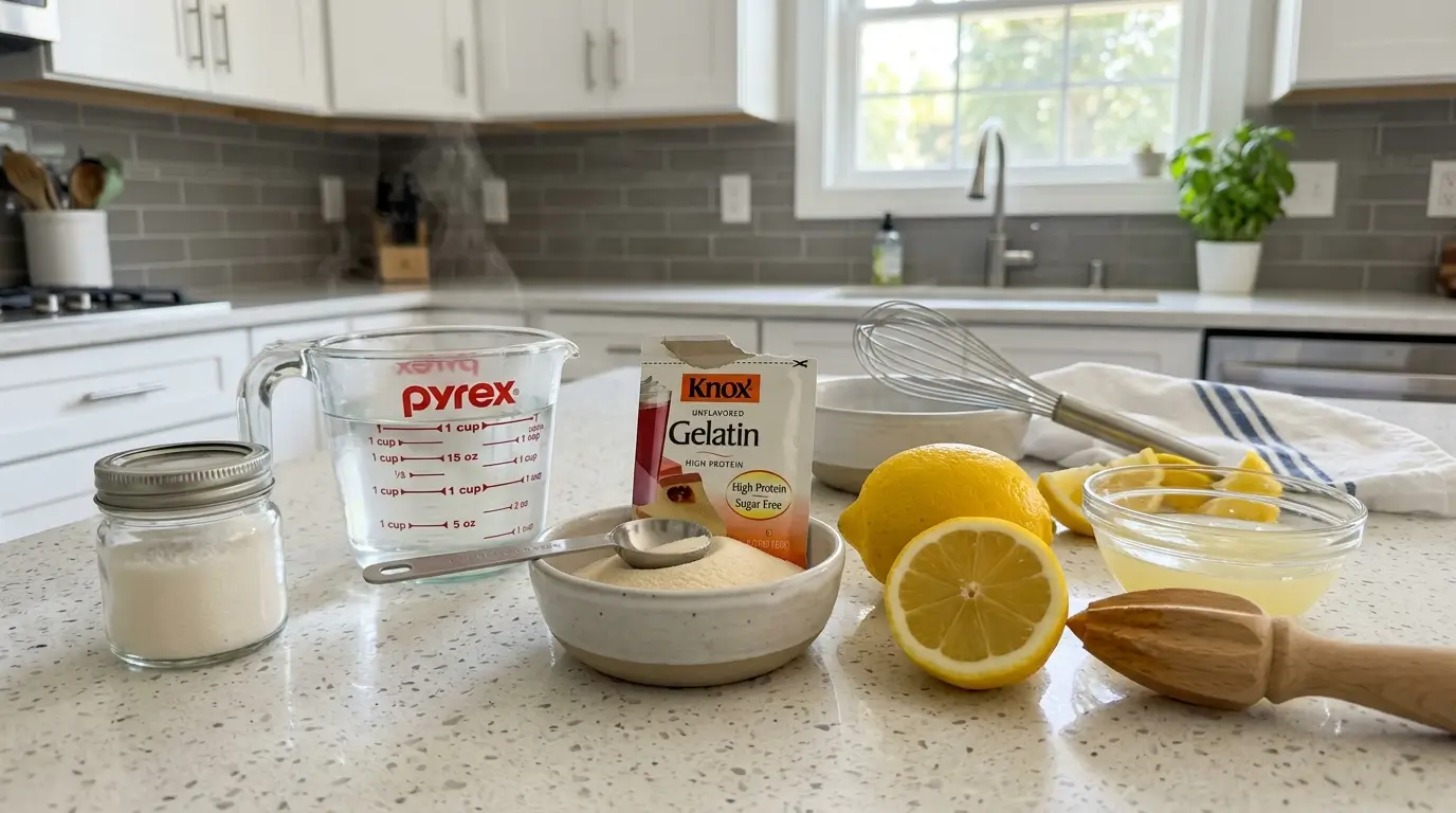 Ingredientes para preparar gelatina bariátrica antes de dormir